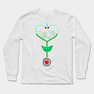 Thank You Hero Heartbeat Stethoscope Long Sleeve T-Shirt